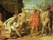 Jean Auguste Dominique Ingres akilles mottager i sitt talt agamenons sandebud oil painting